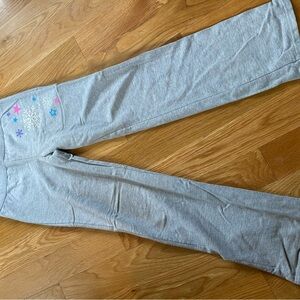 Gray Kids Bottoms with Star and Snowflake Design